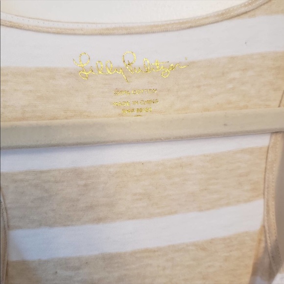 LILY PULITZER TIDELINE  TAN/WHITE RACERBACK MINI - Picture 11 of 11